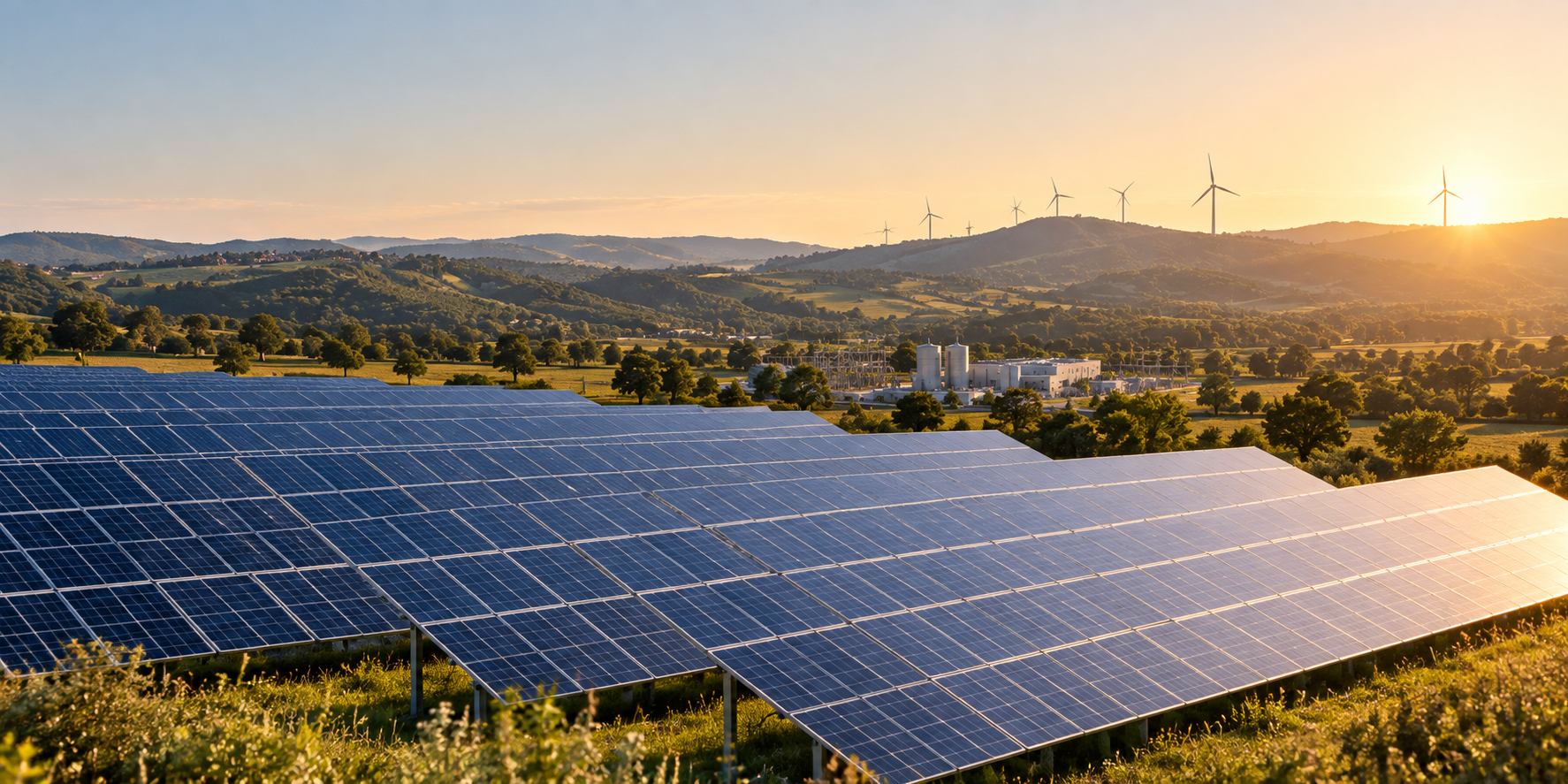 Solar energy infrastructure in a connected landscape